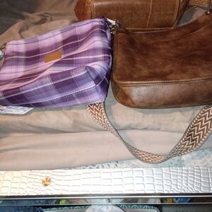 Purple Plaid Women's Bag